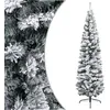 Image de VIDAXL Sapin de No?l artificiel mince flocon de neige Vert 240 cm PVC
