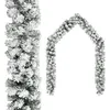 Image de VIDAXL Guirlande de NoÃ«l avec neige floquÃ©e Vert 10 m PVC