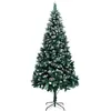 Image de vidaXL Sapin de NoÃ«l avec pommes de pin et neige blanche 240 cm