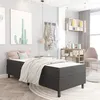 Image de vidaXL Sommier Ã  lattes de lit Gris foncÃ© Tissu 100x200 cm