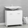Image de vidaXL Armoire de salle de bain Blanc 60x33x61 cm Bois d'ingÃ©nierie