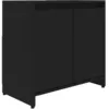 Image de Armoire de salle de bain Noir 60x33x58 cm AgglomÃ©rÃ© - VidaXL