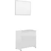 Image de vidaXL Ensemble de meubles de salle de bain Blanc brillant AgglomÃ©rÃ©