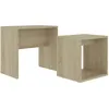 Image de Ensemble de tables basses ChÃªne sonoma 48x30x45 cm AgglomÃ©rÃ© - vidaXL
