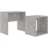 Image de vidaXL Ensemble de table basse Gris bÃ©ton 48x30x45 cm Bois ingÃ©nierie