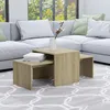 Image de Vidaxl Ensemble De Tables Basses ChÃªne Sonoma Bois DâIngÃ©nierie