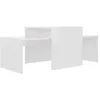 Image de Ensemble de tables basses Blanc brillant 100x48x40 cm AgglomÃ©rÃ© - vidaXL