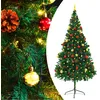 Image de VIDAXL Arbre de No?l artificiel avec boules et LED Vert 210 cm