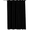 Image de Vidaxl Rideau Occultant D'aspect De Lin Avec Crochets Noir 290x245 Cm