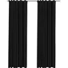 Image de Rideaux occultants aspect lin crochet 2pcs Anthracite 140x225cm
