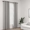 Image de Vidaxl Rideaux Occultants Aspect Lin Avec ?illets 2 Pcs Gris 140x245cm