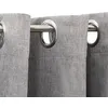 Image de Vidaxl Rideau Occultant Aspect De Lin Avec ?illets Gris 290x245 Cm