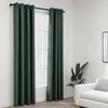 Image de Vidaxl Rideaux Occultants Aspect Lin Avec ?illets 2 Pcs Vert 140x245cm