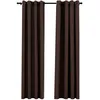 Image de Vidaxl Rideaux Occultants Aspect Lin Avec ÃÂIllets 2pcs Taupe 140x245cm