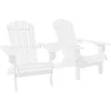 Image de Vidaxl Chaises De Jardin Adirondack Avec Table Bois De Sapin Blanc