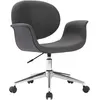 Image de vidaXL Chaise pivotante de bureau Gris Tissu