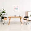 Image de vidaXL Chaise pivotante de bureau Noir Bois courbÃ© et similicuir