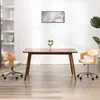 Image de vidaXL Chaise pivotante de bureau CrÃ¨me Bois courbÃ© et similicuir