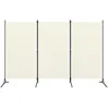 Image de vidaXL Cloison de sÃ©paration 3 panneaux Blanc crÃ¨me 260x180 cm