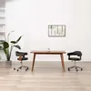 Image de vidaXL Chaises pivotantes Ã  manger lot de 2 bois courbÃ© et similicuir