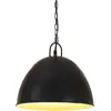 Image de Vidaxl Lampe Suspendue Industrielle Vintage 25 W Noir Rond 31 Cm E27