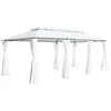 Image de vidaXL BelvÃ©dÃ¨re avec rideaux 600x298x270 cm Blanc 180 g/mÂ²