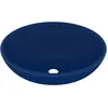 Image de Vidaxl Lavabo Ovale De Luxe Bleu FoncÃ© Mat 40x33 Cm CÃ©ramique