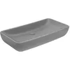 Image de vidaXL Lavabo de luxe rectangulaire Gris clair mat 71x38 cm CÃ©ramique