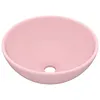 Image de vidaXL Lavabo rond de salle de bain Rose mat 32,5x14 cm CÃ©ramique