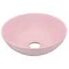 Image de Vidaxl Lavabo De Salle De Bain CÃ©ramique Rose Mat Rond