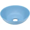 Image de vidaXL Lavabo de salle de bain CÃ©ramique Bleu clair Rond