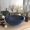 Image de vidaXL Lavabo de salle de bain CÃ©ramique Bleu foncÃ© Rond