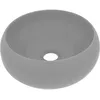 Image de Vidaxl Lavabo Rond De Luxe Gris Clair Mat 40x15 Cm CÃ©ramique