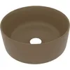 Image de Vidaxl Lavabo Rond De Luxe CrÃ¨me Mat 40x15 Cm CÃ©ramique