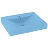 Image de Vidaxl Lavabo Avec Trou De Robinet Bleu Clair Mat 60x46 Cm CÃ©ramique