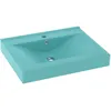 Image de Vidaxl Lavabo Avec Trou De Robinet Vert Clair Mat 60x46 Cm CÃ©ramique