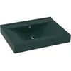Image de Vidaxl Lavabo Avec Trou De Robinet Vert FoncÃ© Mat 60x46 Cm CÃ©ramique