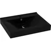 Image de Vidaxl Lavabo Avec Trou De Robinet Noir Mat 60x46 Cm CÃ©ramique