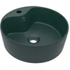 Image de Vidaxl Lavabo De Luxe Avec Trop-Plein Vert FoncÃ© Mat 36x13cm CÃ©ramique