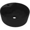 Image de Vidaxl Lavabo De Luxe Avec Trop-Plein Noir Mat 36x13 Cm CÃ©ramique