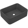 Image de vidaXL Lavabo de luxe Gris foncÃ© mat 41x30x12 cm CÃ©ramique