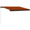 Image de Vidaxl Auvent Manuel RÃ©tractable 450x300 Cm Orange Et Marron