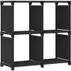 Image de vidaXL ÃtagÃ¨re d'affichage 4 cubes Noir 69x30x72,5 cm Tissu