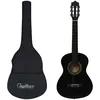 Image de vidaXL Guitare classique avec sac de dÂ¿Â¿butants et enfants Noir 1/2 34
