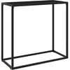 Image de vidaXL Table console Noir 80x35x75 cm Verre trempÃ©