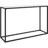 Image de vidaXL Table console Blanc 120x35x75 cm Verre trempÃ©