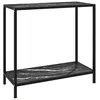 Image de vidaXL Table console Noir 80x35x75 cm Verre trempÃ©