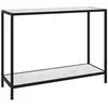 Image de vidaXL Table console Blanc 100x35x75 cm Verre trempÃ©