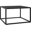 Image de vidaXL Table basse Noir avec verre noir 60x60x35 cm