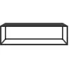 Image de vidaXL Table basse Noir avec verre noir 120x50x35 cm